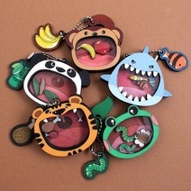 아이디몬 우드 동물 쉐이커 만들기 DIY 5종, 개구리