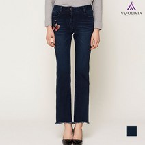 올리비아로렌 플라워 자수 부츠컷 데님 팬츠 VVCMPUS1211