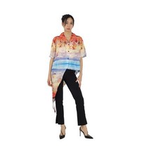 Filles A Papa Ladies 여성 T-shirt 티셔츠 Multicolor 멀티컬러 Sunny 써니 Poplin Beach Brand Size 브랜드 사이즈 0 62063