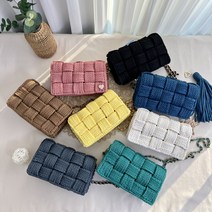 도두리 DIY 손뜨개 코바늘 뜨개질 가방 만들기 키트 패키지 뜨기 아이비백 - 동영상제공, 아이비백(블랙골드)