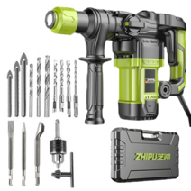 ZHIPU 함마드릴 16980W 뿌레카 쁘레카 해머 드릴 햄머 파괴함마 앙카 착암기 고출력, D세트