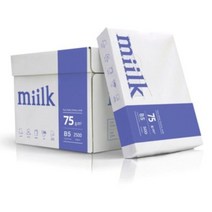 인쇄용지 B5 밀크복사지 1권 출력 75g 페이퍼 500매, 단품