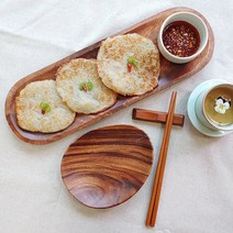 아카시아 우드 원목 그릇 우딘 타원굽접시 30cm 38cm 2종