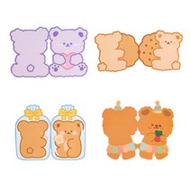 곰돌이 축하 메세지카드_12p 캐릭터 감사 인사말카드, 쿠키곰