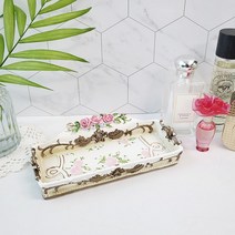 Countryitem핑크 로즈 로맨틱 트레이