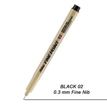 1피스 안료 라이너 펜 파인 라인 스케치 마커 다른 팁 아트 스타일로그래프 드로잉 Copic 공급 업체, 03 Black-02