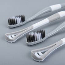 미세모 칫솔 8P 세트 혀클리너 겸용 백태 치석 소프트, 단일옵션