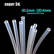 3D 프린터 부품 3D Printe parts 1M/2m PTFE 튜브 클리어 파이프 PFA 2x4mm V5/V6 용 1.75mm 보우 덴 압출, 01 1m