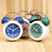 탁상시계 알람시계 LED시계 벽시계, 네이비, 저소음파스텔