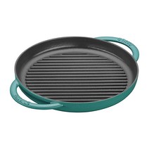 스타우브 STAUB 주철 그릴 팬 25.4cm 프랑스에서 제작 터키옥, 10in_Turquoise