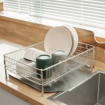 올스텐 식기건조대 스테인레스 1단 2단 물빠짐 걸이 받침대 소형 주방 원룸 설거지 싱크대