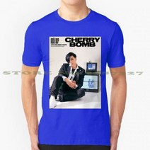 조니 블랙 화이트 Tshirt 남녀 Nct 127 Smtown C허ry Bomb Kpop Johnny Seo, 6XL, M-Tee-Blue