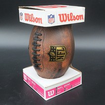 Wilson NFL 정품 훈련 게임 PU가죽 미식축구공 럭비공 3호, 빈티지브라운3호, 1개