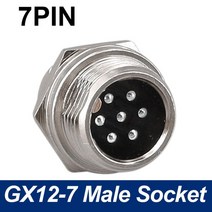 커넥터퀵분배기튜브호스PCPCFPLSLPB공압커플러파이프 GX12 남성 소켓 12mm 항공 연결 관 2pin3Pin4Pin5Pin6Pin7Pin 빠른 5A 125v, [06] 7Pin