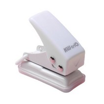 천공기 미니 펀처 용지 용량 8 매 DIY 바인더 카드 용 단일 원형 구멍 조리개 직경 0.2 ''(6mm), 04 White