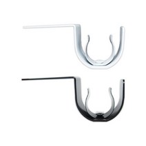 못없이 설치하는 안뚫어고리용 커튼부자재 봉브라켓 U자브라켓 이중슬라이드 단품, U자브라켓1세트(3개 단품), 화이트