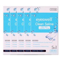 아이스웰 1회용 콘텍트렌즈 식염수 히알루론산함유 7mlx5개입, 35ml, 5개