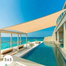 메쉬 사각 썬쉐이드 카페 옥상 테라스 차광막 5x5