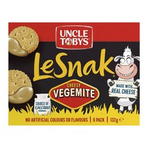 Uncle Tobys 엉클토비 르스낵 베지마이트 딥 앤 크래커 6개입 Le Snak Vegemite, 132g, 1개