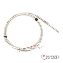 TC-R 타입 PT100오옴 보호관 6.4파이 50mm 리드선 2m 온도 센서리드형 프로브 와이어 RTD 측온저항체