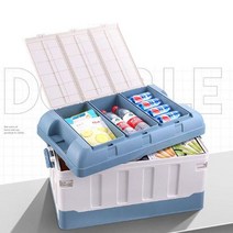 다세코 접이식 뚜껑형 폴딩박스 트렁, 45L-레드, 1개