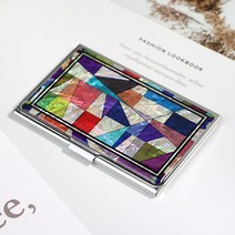 박씨상방 외국인선물 나전칠기 자개 명함케이스M 명함집, 1개, 조각보