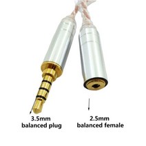HIFI 밸런스 오디오 케이블 수형 2.5mm-3.5mm 4.4mm 암형 헤드폰 변환 라인 어댑터, [05] 4