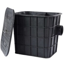 PVC 오수받이 집수정 빗물 받이 가정 농막 배관 하수, 사각 미디엄 56x46x52