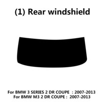 자동차 UV 윈도우 틴트 키트 프리컷 나노 세라믹 필름 BMW 호환 M3 E92 2 DR 쿠페 2007-2013, [03] 후방 앞 유리, [03] 35 퍼센트 클리어