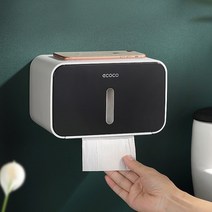에코코 심플 티슈케이스 방수휴지케이스 화장실휴지박스 욕실, 에코코 심플 티슈케이스 블랙
