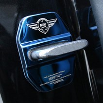 (오토클럽) BMW 미니쿠퍼 F56 뉴컨트리맨 크롬 도어스트라이커 락 몰딩 튜닝 용품, D타입 -MINI 날개 로고(로즈골드)