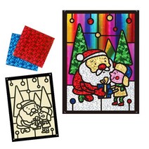 U 1200 포일아트 - 산타 만들기세트 겨울 트리 꾸미기