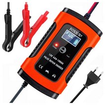 우스틴스 foxsur 자동차배터리충전기배터리재생기 과열방지 12V 5A, 빨간색