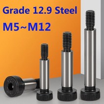 어깨 나사 5 6 8 10 12 등급 12.9 강철 육각 소켓 캡 헤드 숄더 롤러 베어링 볼트 고강도, M10 shoulder dia12mm, 65mm (1pcs)