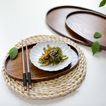 월넛 우드 타원형 트레이(3사이즈), 소