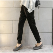 겨울 가을 155 벨벳 여성 사람 키커 보이는 150CM 학생 기모 융 조거 츄리닝바지