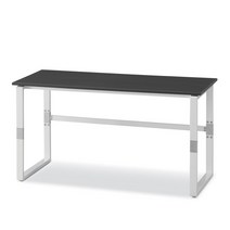 FND TF 디셀 1600x600 연결식책상 고급형, 화이트프레임, 다크