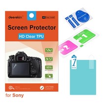 카메라 액정 보호 필름 Deerekin HD 소프트 TPU 화면 보호기 소니 알파 A6500 A6400 A6300 A6000 A5100 A5000 A3000 NEX7 NEX6 N, 단일옵션, 한개옵션0, 한개옵션0