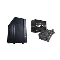 쿨러 마스터 N200 전면 패널과 mATX/miniITX 지원이 포함된 미니 타워 컴퓨터 케이스 EVGA 500W1 80 흰색 500W 전원 공급 장치 100W10500KR