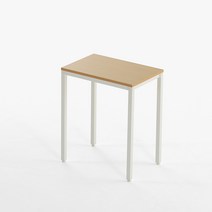 209애비뉴 제로데스크 슬림 600x400 테이블 책상, 화이트프레임+비치상판