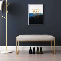 신부대기실 의자 스툴 쿠션 긴 쇼파 벨벳 매장 뷰티숍, 하운드투스 50x40x42