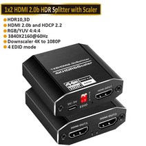 HDMI 케이블 연장 리피터 미니 모니터선 증폭기 컴포넌트 2023 의 4K HDMI 분배기 1x2 오디오 추출기 1 in, 03 ZY-HS20C_01 EU  Power Plug
