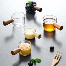 유리핸들 샷잔, 1개, 우드핸들샷잔100ml