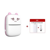 메모 프린터 프린터기 사진 Olaf미니 무선 감열 라벨 프린터 Inkless 블루투스 인쇄 스마트 포켓 휴대폰, 11 B pink