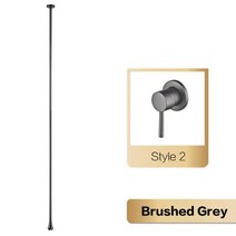 절수 세면대 주방 수도꼭지 씽크대 수도 화장실 럭셔리 고급 황동 블랙 욕실 천장 디자인 싱글 핸들 차갑고 더블 홀 및 욕조, Brushed Grey 2