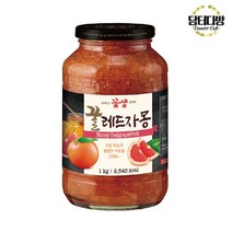 레드 자몽 청 꿀 차 에이드 티 드레싱 스무디 잼 대용량 1kg 국산 사양벌꿀 사무실 탕비실 가정 선물 용, 상세페이지 참조