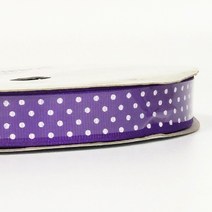 리본벨리 땡땡이 골직 리본 15/25mm 16yd 선물 포장 리본 공예 DIY, 25mm, 28.보라