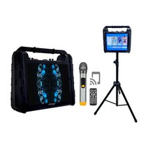 사운드아트 CAMP-5 150W 14인치 화면미러링 블루투스 이동식 앰프스피커 올인원앰프 버스킹, 앰프 + 스탠드