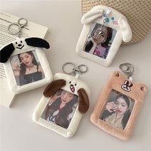 캐릭터 포차코 명찰 학생증 케이스 가방걸이 키링 목걸이 열쇠고리, 1개, 화이트 하트