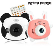 패치판다 PC-05 토끼 디지털 카메라 사진기 입학선물 배경프레임 필터효과 고음질 스피커 1200만 화소 인화 동영상 셀카 전면후면 FHD 지인 게임 음악 연속촬영 충전식 디카, PC-05 토끼카메라